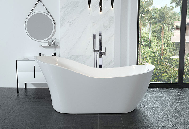 Bathtub Neamhsheasaimh Aicrileach Bán 67 orlach