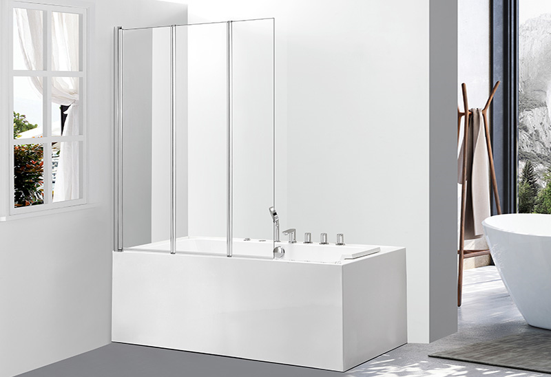 542-3 Scáileáin Folctha Gloine Tempered 5/6mm Ar Bathtub