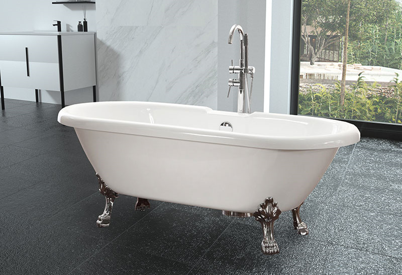 Bathtub Clawfoot Aicrileach Clasaiceach 59 orlach