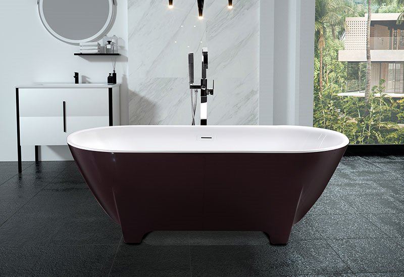 Bathtub Neamhsheasaimh Aicrileach 67 Orlach Dubh