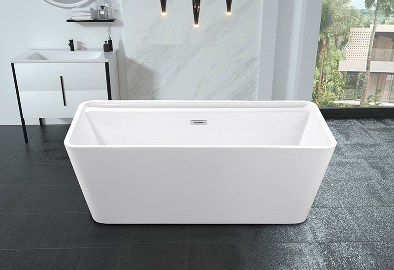 67 Orlach Cearnóg Shochorraithe Aicrileach Bathtub Saorsheasaimh