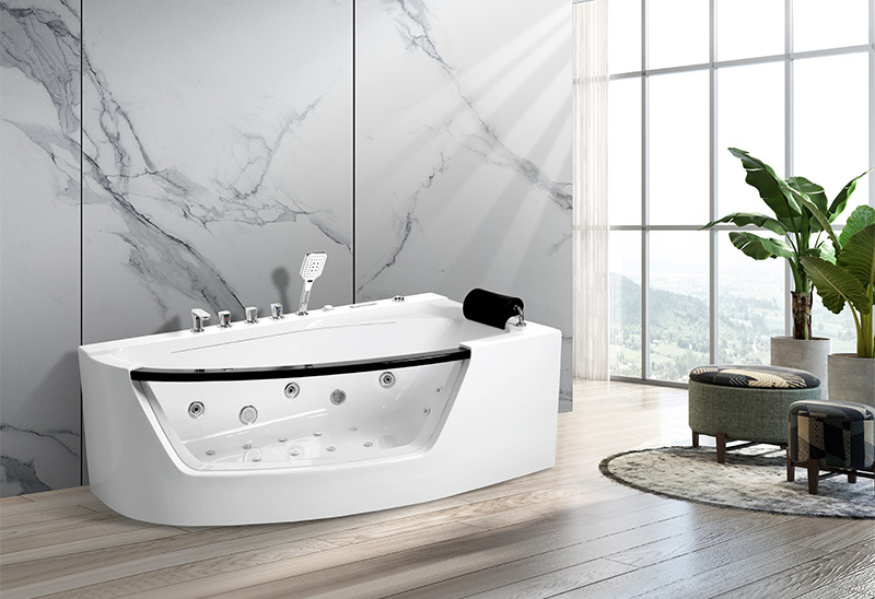 A076 170cm 1 duine Jacuzzi Guairneán Massage Bathtub